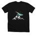 North Star Large White Logo, a Solid Black Blend Premium Unisex Tee