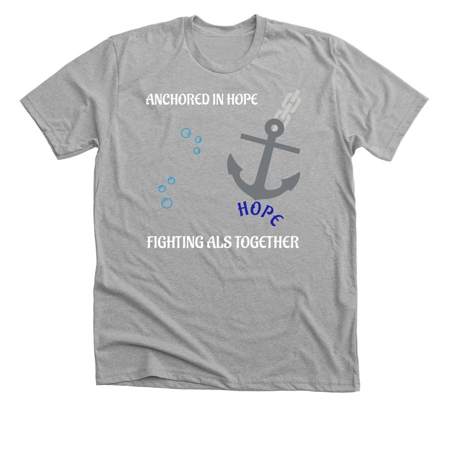 Anchored In Hope, a Athletic Heather Premium Unisex Tee