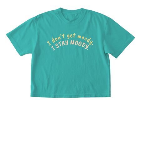 Stay Moody, a Chalky Mint Comfort Colors Boxy Tee