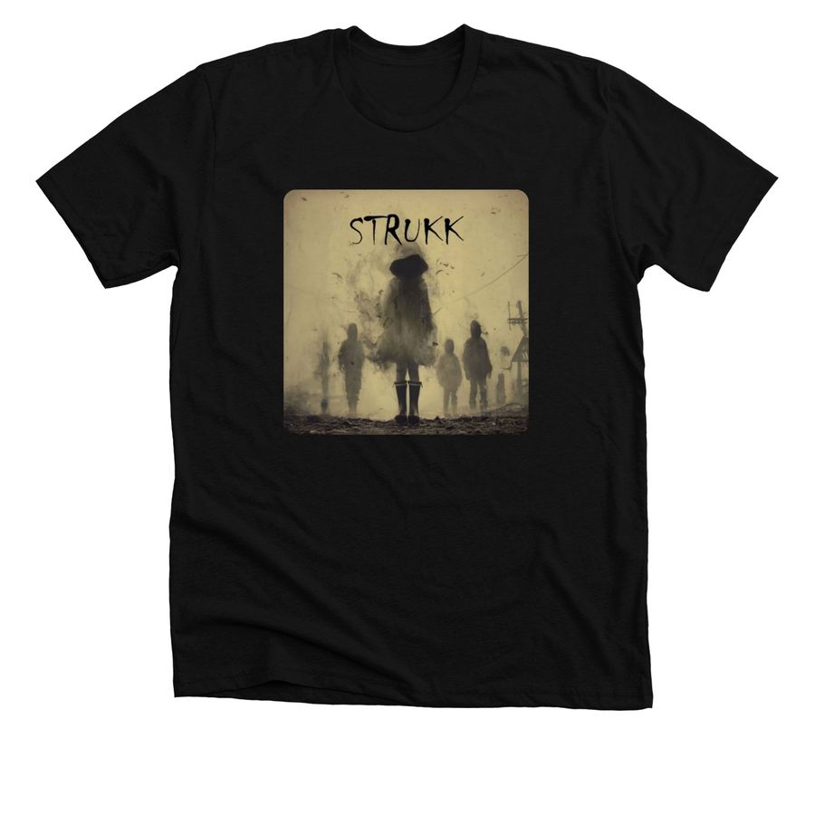 STRUKK Band Clothing - 2 Sided Album On Front, a Solid Black Blend Premium Unisex Tee