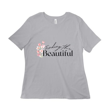Finding the Beautiful, a Solid Athletic Grey Women?s Relaxed Cotton Tee