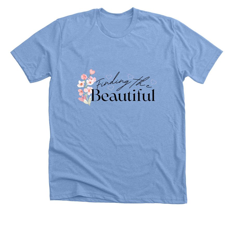 Finding the Beautiful, a Heather Carolina Blue Premium Unisex Tee
