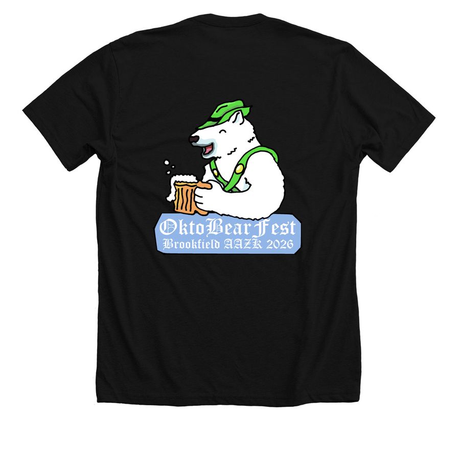 OktoBEARfest 2026, a Solid Black Blend Premium Unisex Tee (back-view)