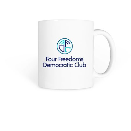 Four Freedoms Mug, a White Coffee Mug