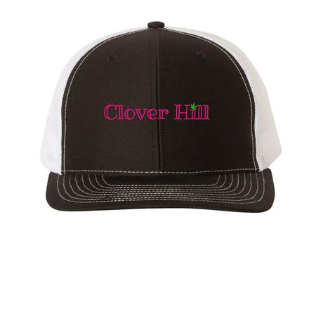 Clover Hill Cannabis, a Black/ White Printed Snapback Trucker Cap
