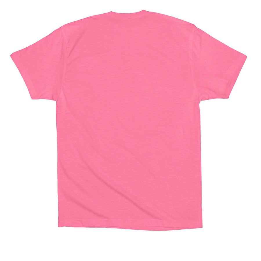 Premium Cotton LGBTQ SAVES Adult Tee, a Charity Pink Premium Cotton Tee (back-view)