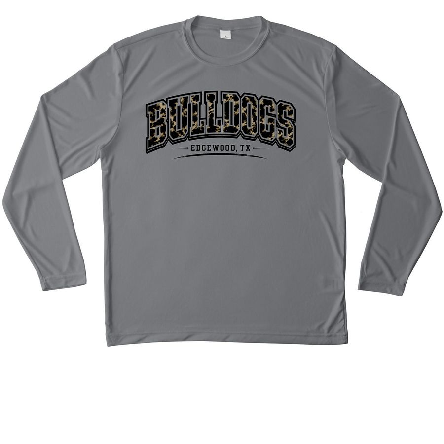 Bulldogs Camo, a Grey Concrete Unisex Performance Long Sleeve Tee