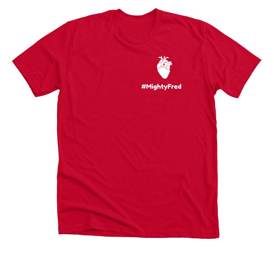 Mighty Fred?s Heart Transplant Journey&nbsp;, a Solid Red Blend Premium Unisex Tee