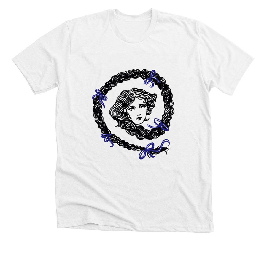 The Spiral, a Solid White Blend Premium Unisex Tee