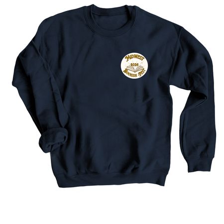 Midwest Bookish Fest 2026 Shirts & Hoodies, a Navy Crewneck Sweatshirt