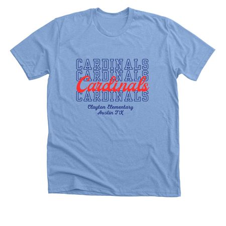 Team Clayton, a Heather Carolina Blue Premium Unisex Tee