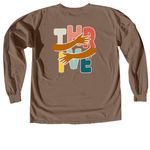 Thrive Love, a Espresso Comfort Colors Long Sleeve Tee (back-view)