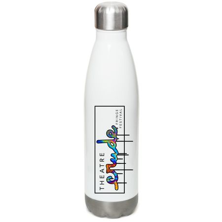 The Crude Water Bottle, a White Stainless Steel Water Bottle
