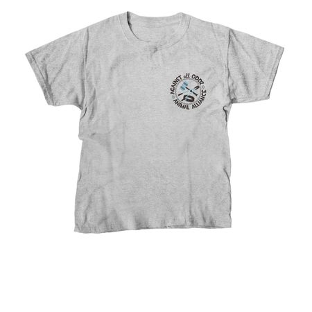 Against All Oddz Animal Alliance, a Sport Grey Youth Unisex Tee