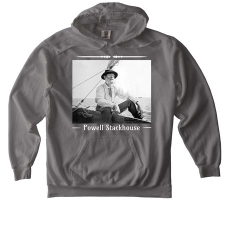 Powell Pullover w/ Deed Excerpt, a Grey Comfort Colors Pullover Hoodie