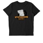 Stitching Sentences, a Black Stanley/Stella Unisex Crafter Tee (back-view)
