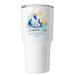 Tom-Tom & Hallie Large 30 oz Tumbler, a White Insulated Tumbler (back-view)
