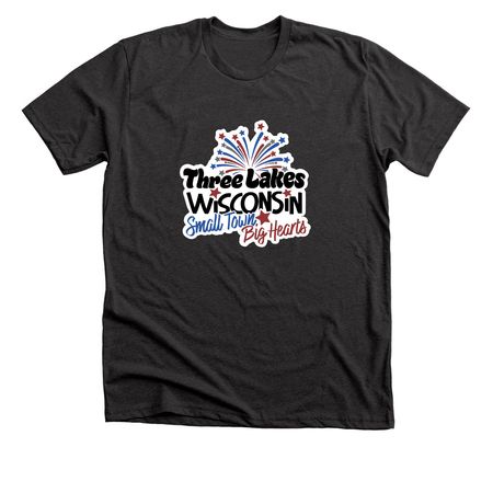 Small Town Big Hearts Tee, a Dark Grey Heather Premium Unisex Tee