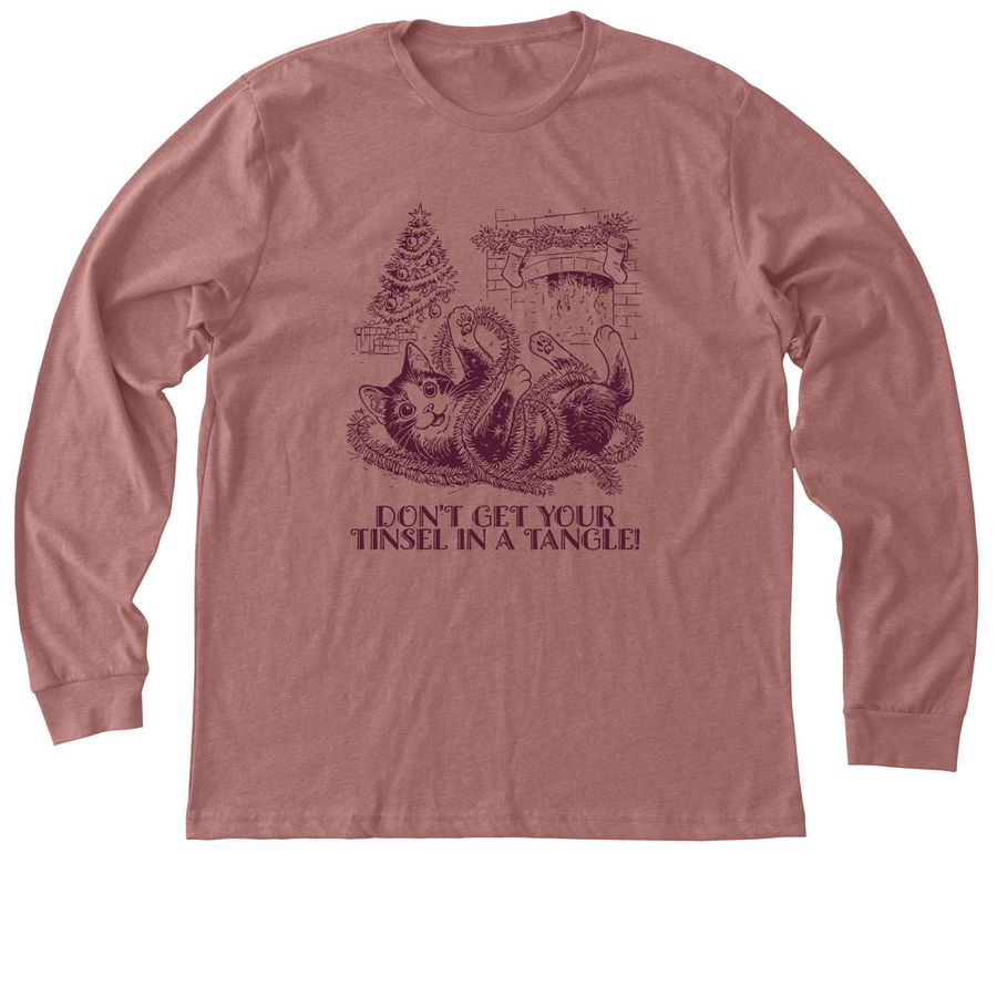 Don't Get Your Tinsel in a Tangle!, a Heather Mauve Premium Long Sleeve Tee