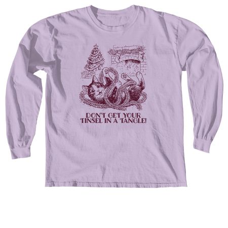 Don't Get Your Tinsel in a Tangle!, a Orchid Comfort Colors Long Sleeve Tee