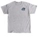 Front and Back Design in Navy, a Sport Grey Classic Unisex Tee