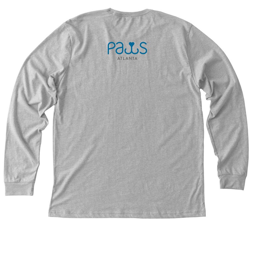 Lil' Buddies Cat Long-Sleeve, a Athletic Heather Premium Long Sleeve Tee (back-view)