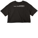 Tanks and Tees, a Black Women?s Cropped Cotton Tee (back-view)