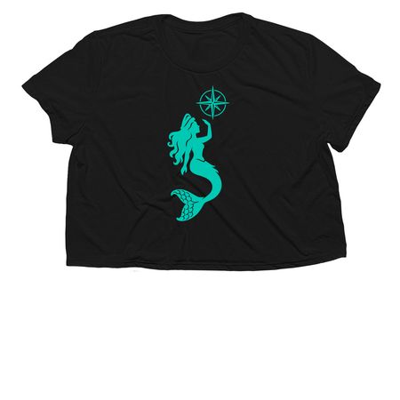 Best Day Ever!, a Black Women?s Flowy Cropped Tee