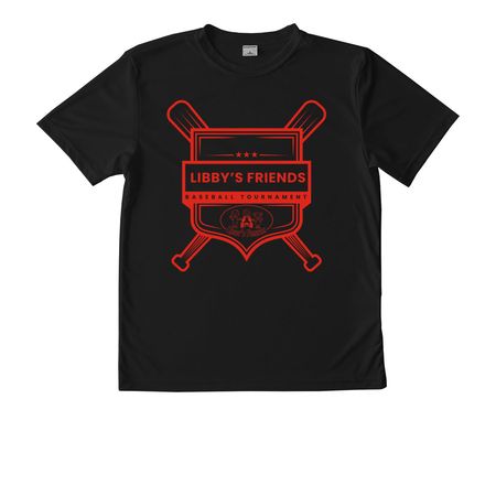 Vestavia Hills & Homewood LF Baseball Shirts, a Black Youth Performance Tee