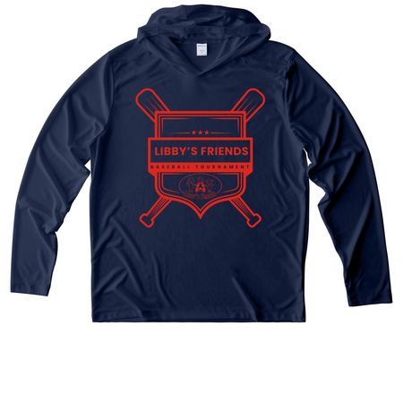 Vestavia Hills & Homewood LF Baseball Shirts, a True Navy UV Performance Long Sleeve Hoodie