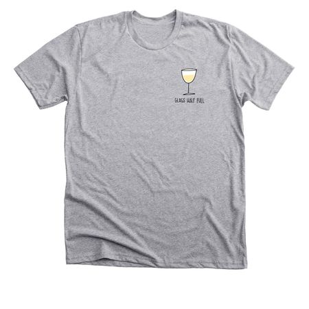 Glass Half Full (White), a Athletic Heather Premium Unisex Tee