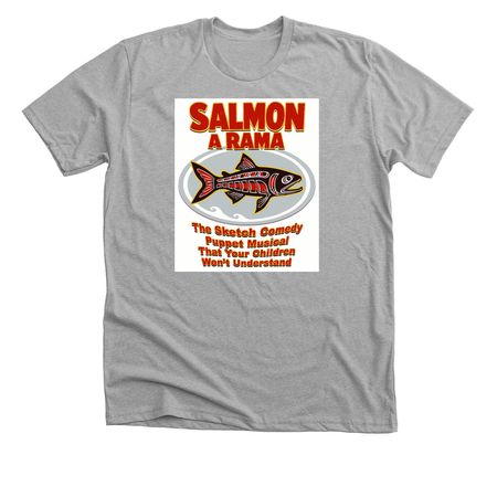 Salmon-A-rama Merch, a Athletic Heather Premium Unisex Tee