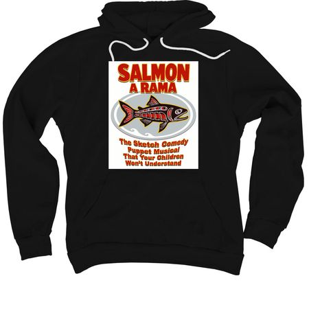 Salmon-A-rama Merch, a Black Premium Pullover Hoodie