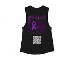 2026 Tank Tops, a Black Women's Muscle Tank (back-view)