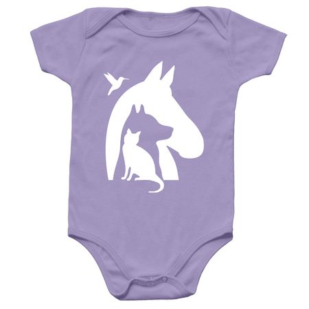For Infants (White), a Lavender Infant Onesie