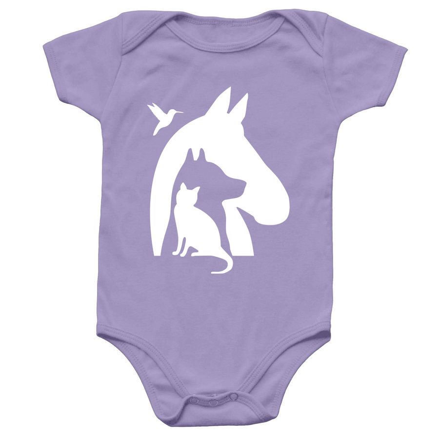 For Infants (White), a Lavender Infant Onesie