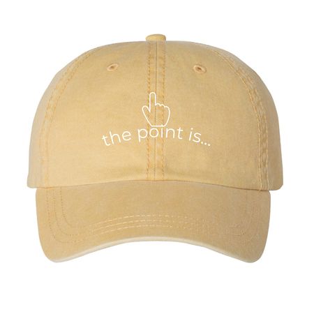 the point is..., a Mustard Printed Pigment Dye Baseball Cap