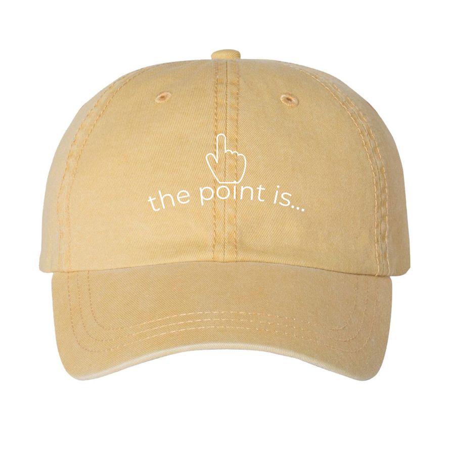 the point is..., a Mustard Printed Pigment Dye Baseball Cap