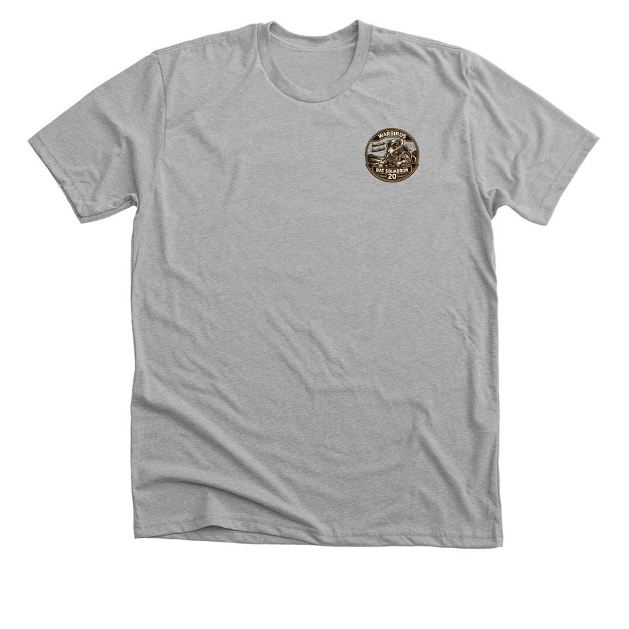 Official Warbird Squadron 20 T-shirt, a Athletic Heather Premium Unisex Tee