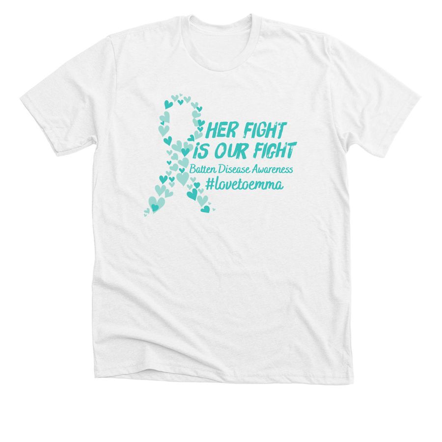 Her Fight is Our Fight, a Solid White Blend Premium Unisex Tee
