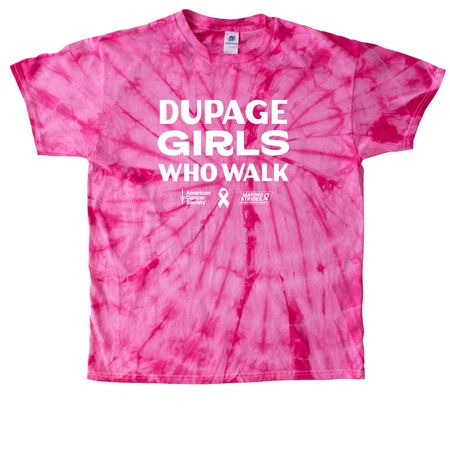 DuPage Girls Who Walk - THE OG, a Pink Classic Tie Dye Tee