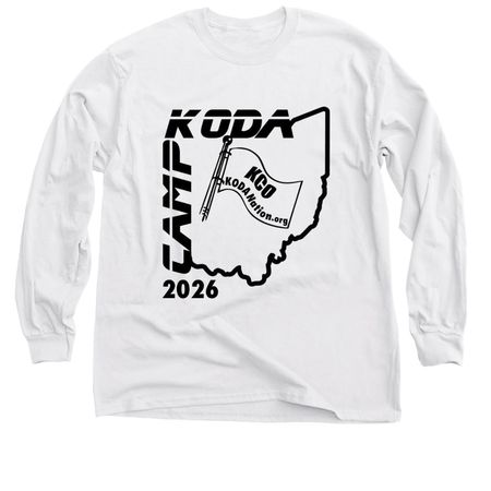 KODA CAMP OHIO 2026, a White Classic Long Sleeve Tee