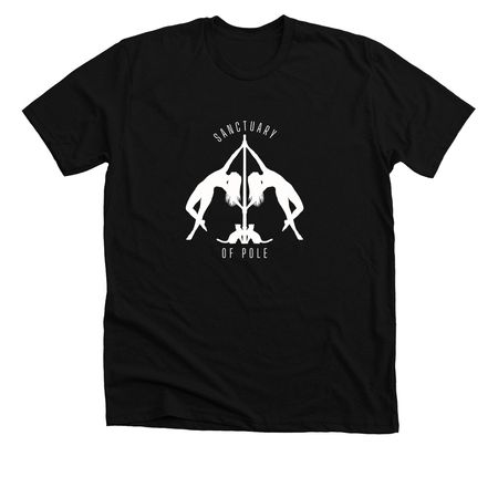 Front logo only - White logo, a Solid Black Blend Premium Unisex Tee
