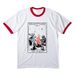 Ember Collection, a White/ Red Cotton Ringer Tee