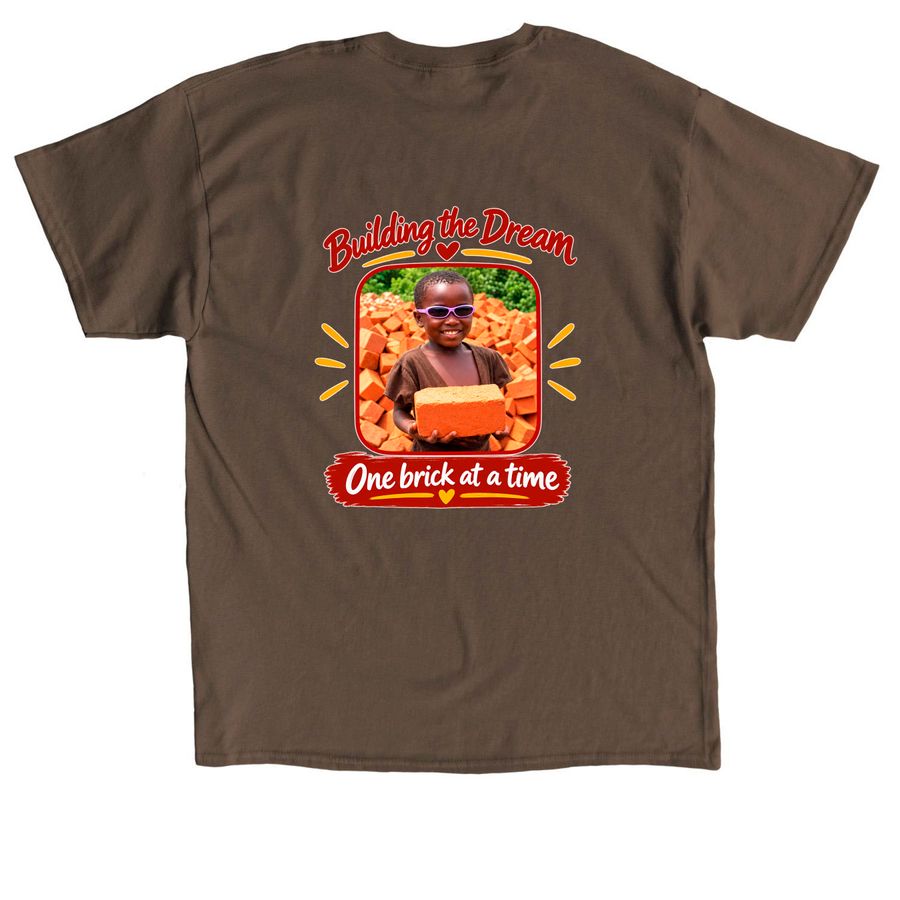 Help Us Build the Dream School, a Dark Chocolate Classic Unisex Tee (back-view)
