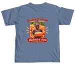 Help Us Build the Dream School, a Blue Jean Comfort Colors Unisex Tee (back-view)