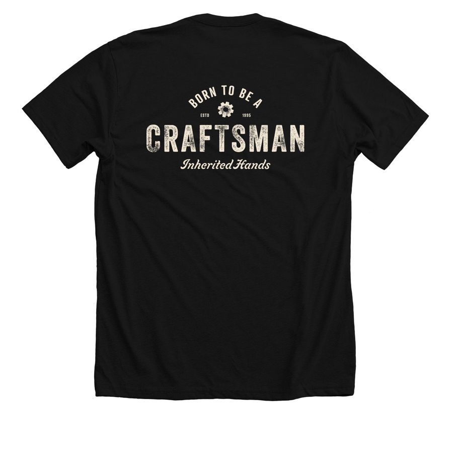 Inherited Hands., a Solid Black Blend Premium Unisex Tee (back-view)