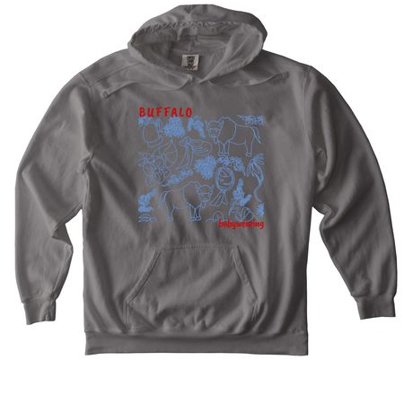 Buffalo Babywearing, a Grey Comfort Colors Pullover Hoodie