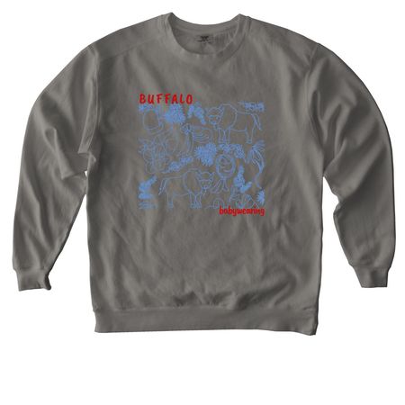 Buffalo Babywearing, a Grey Comfort Colors Crewneck Sweatshirt
