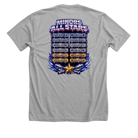 Baseball Minors, a Athletic Heather Premium Unisex Tee (back-view)